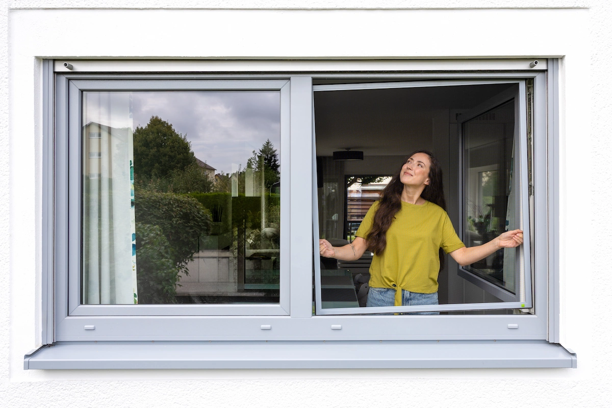 Spannrahmen als Insektenschutz für Fenster